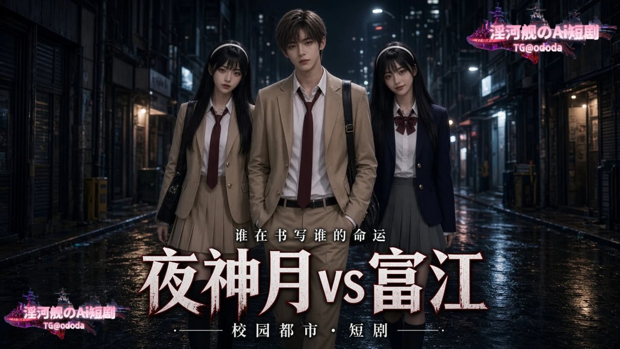 AI成人短剧 夜神月vs富江 4-5集 校园激情的肉欲释放与无限交欢