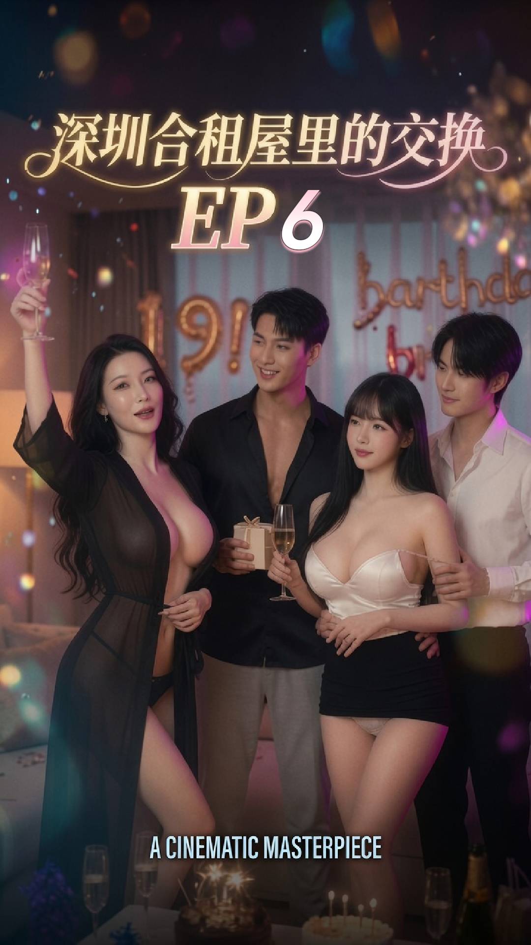 Áp phích cho 深圳合租房里的交换（易子而交）AI短剧 第6集