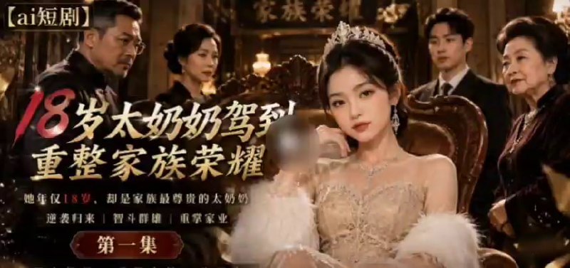 AI成人短剧 太奶奶驾到重整家族荣耀 老祖宗强势归来整顿家风权欲交织