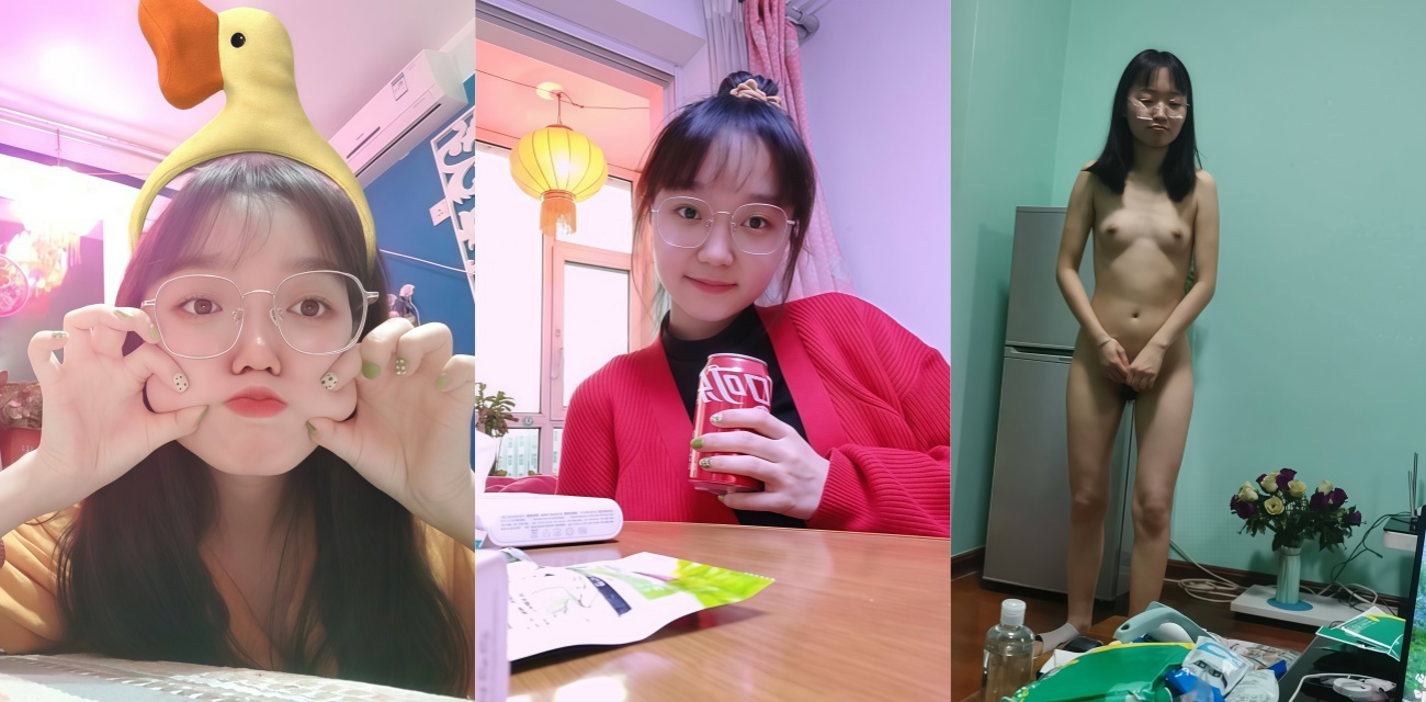 兰州城市学院乖巧眼镜妹 李明明 童颜巨乳极品嫩逼半夜抠逼太骚！
