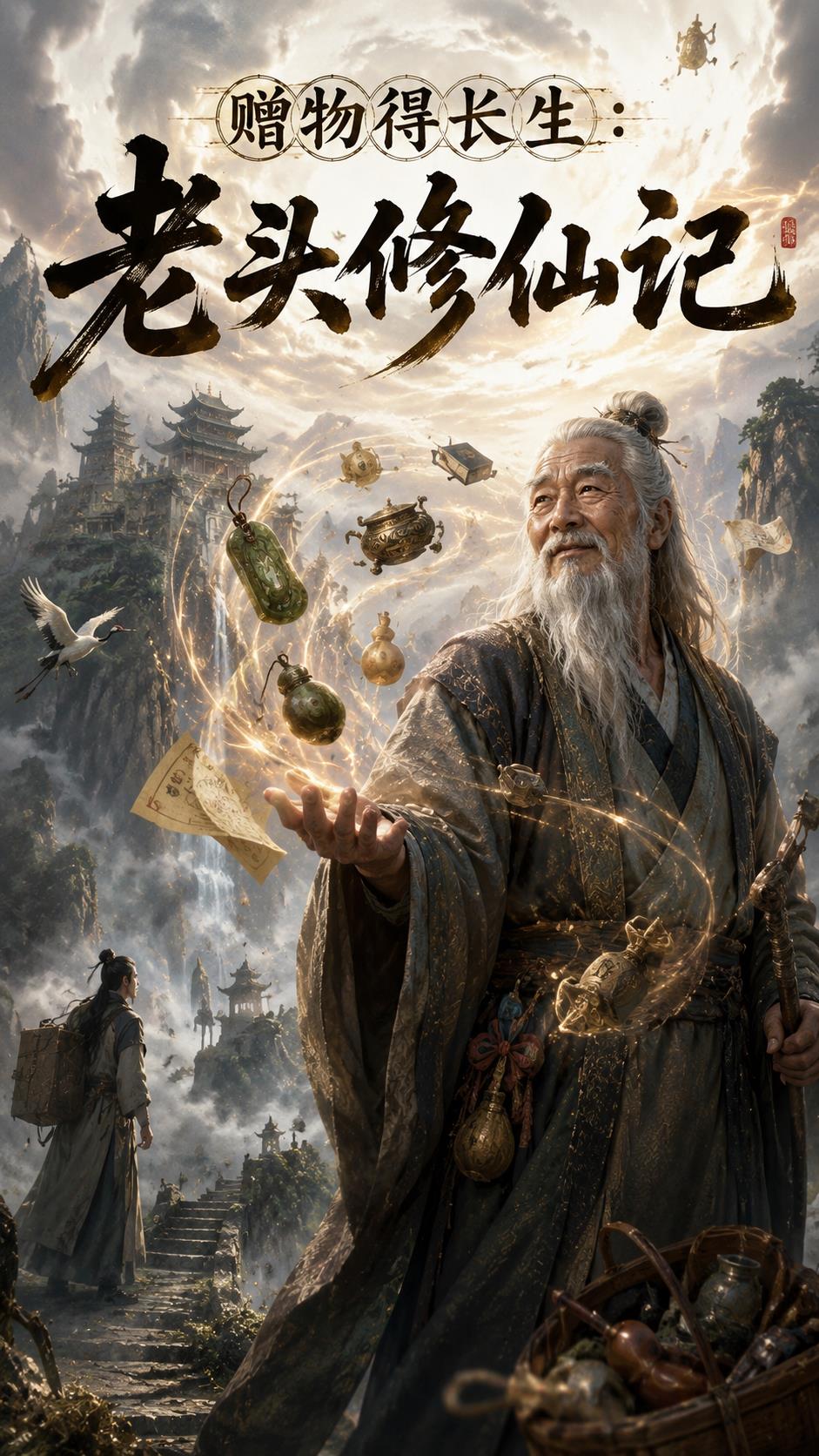 Плакат для 赠物得长生：老头修仙记
