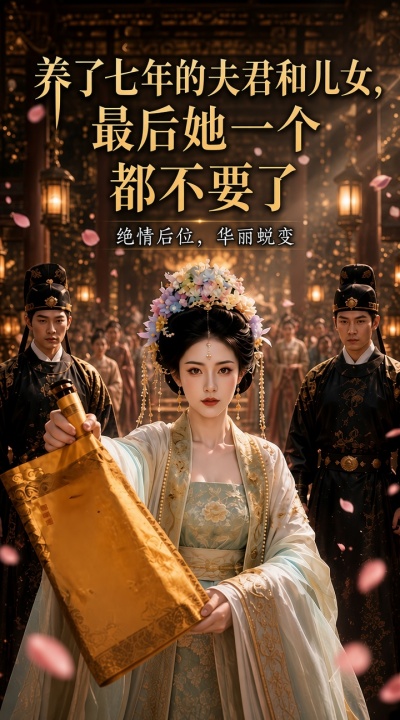 AI短剧 养了七年的夫君和儿女，最后她一个都不要了 のポスター