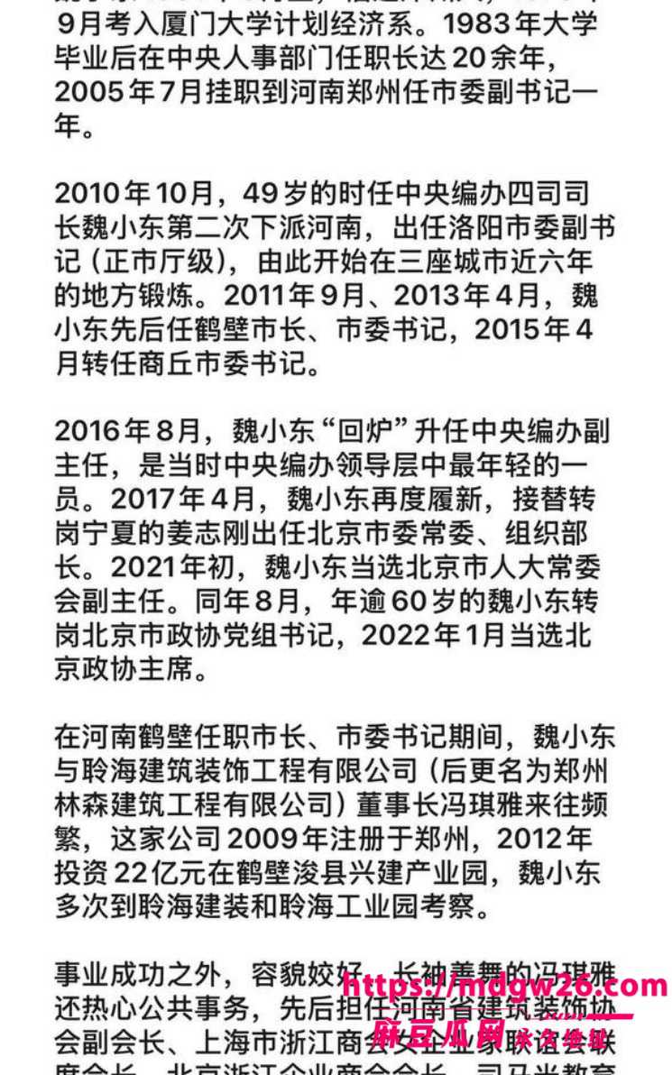 正部级官员 魏小东16