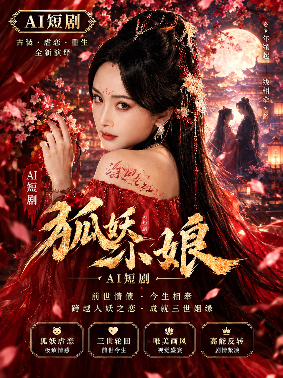 狐妖小红娘 杨幂 领衔众女神深夜在古风密室里尽情释放妩媚 ai成人 画面极具冲击力让人看得心跳加速 ai短剧