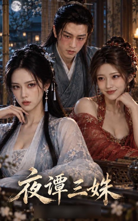 AI成人短剧 夜谭三姝 第1集 三位侠女在江湖暗巷中与男主展开情欲纠缠