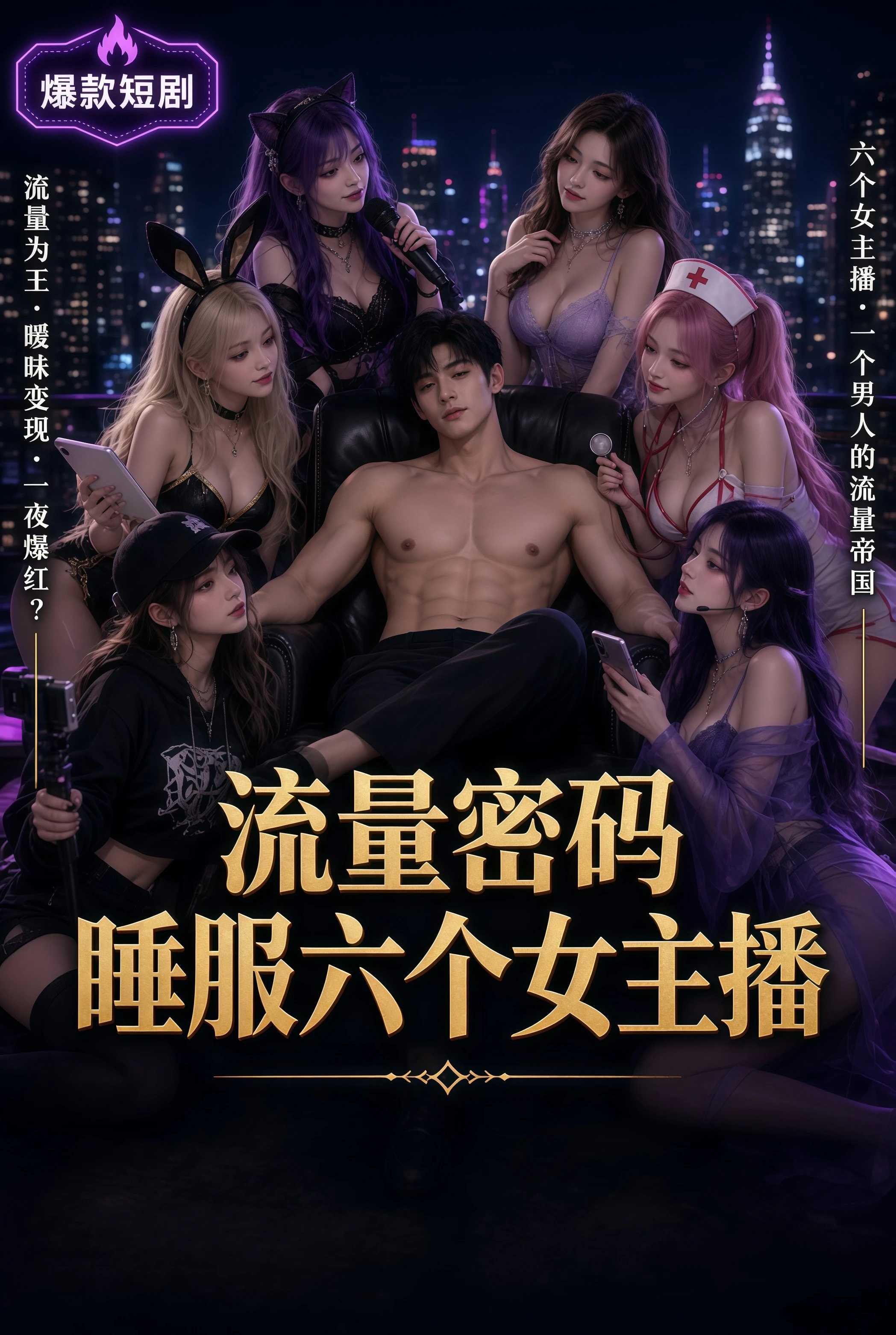 流量密码-睡服六个女主播