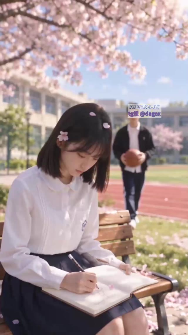 AI成人短剧 樱花树下的恋爱 第1集 樱花树下青春悸动释放激情肉欲交合