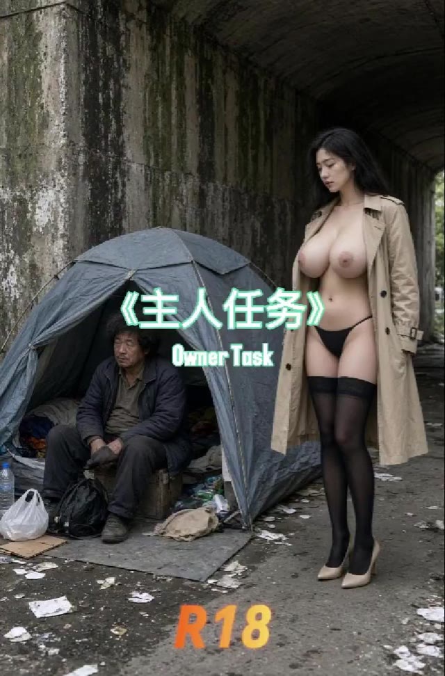 AI成人短剧 主人任务 第1集 陌生女子诱导桥洞流浪汉玩转主人任务