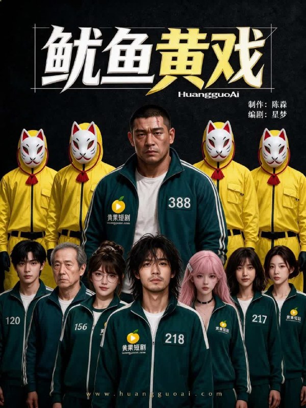AI成人短剧 鱿鱼黄戏 第2集 淘汰机制演变为男女角色截然不同的肉欲惩罚