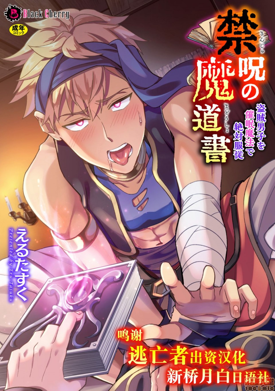 [逃亡者×新桥月白日语社] [えるたすく] 禁呪の魔道書 盗賊男子を催眠魔法で絶対服従, страница 1