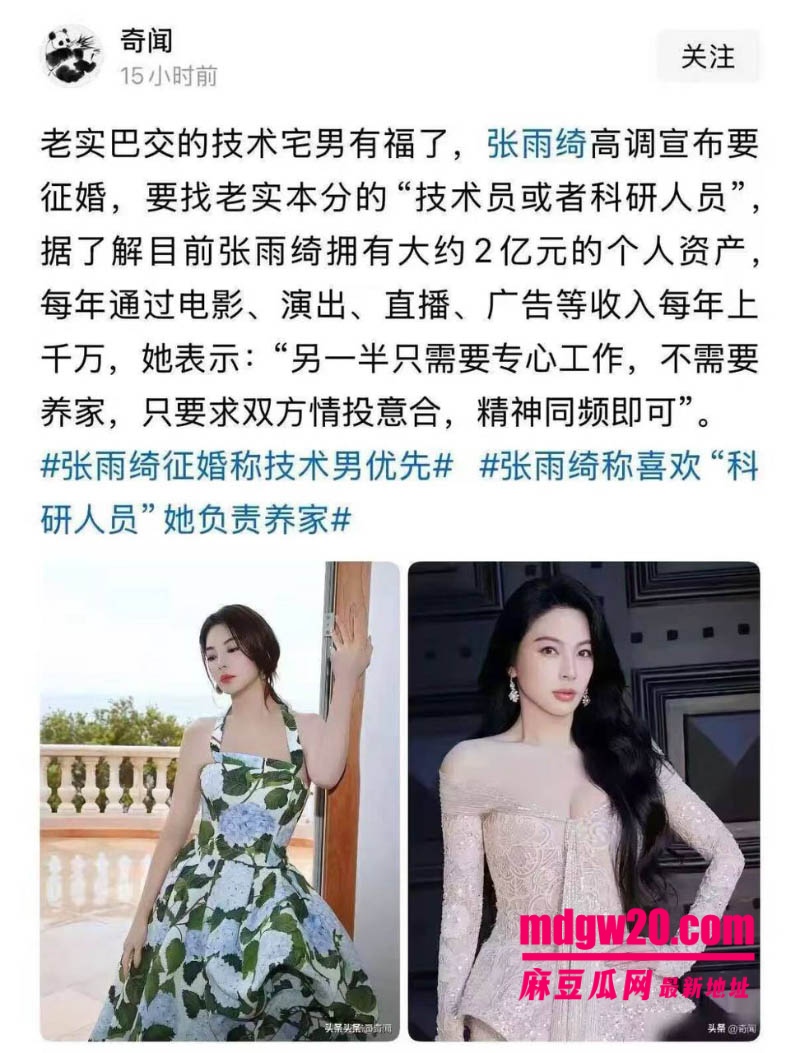 内地女明星张雨绮再被点名 被葛晓倩再次公开发文直指张雨绮代孕 因深陷争议彻底和影视圈无缘