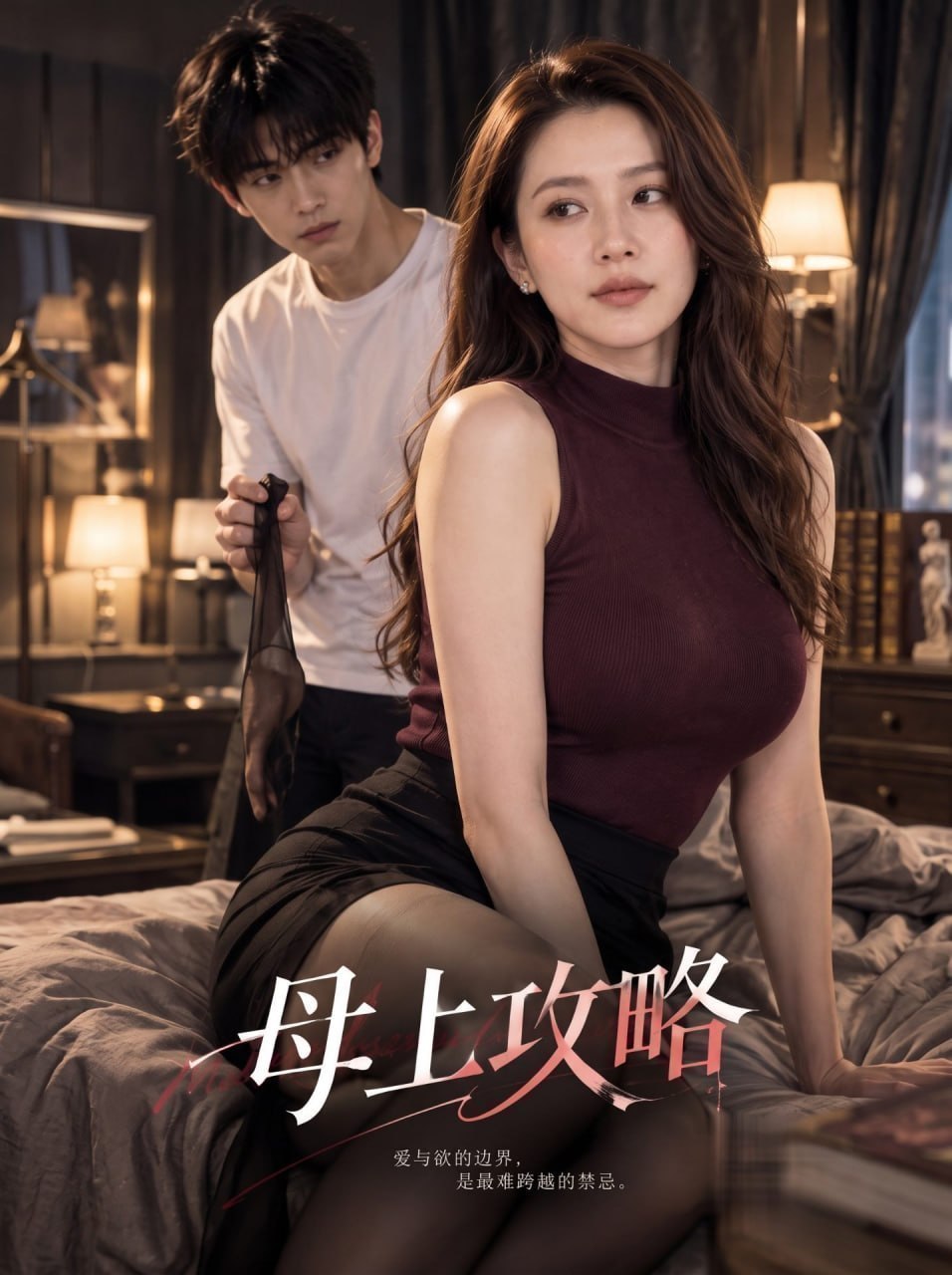 AI成人短剧 母上攻略 第16集 少妇母亲的丝袜诱惑引发禁忌肉欲交合