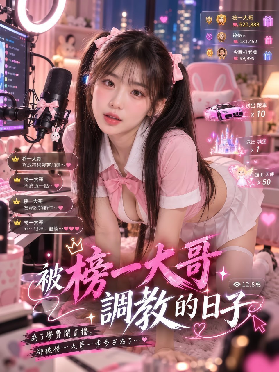 AI成人短剧 被榜一大哥调教的日子 第1集 女主播为筹医药费被迫接受大佬变态包养