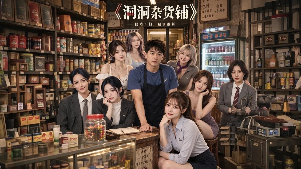 AI成人短剧 洞洞杂货铺 4-6合集 隔墙服务的神秘店长与轮番到访的肉欲熟女