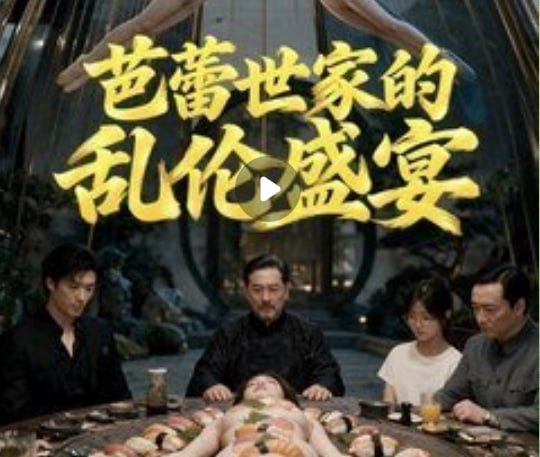 AI成人短剧 芭蕾世家的乱伦晚宴 4-7集 晚宴沦为禁忌肉欲狂欢的群交现场